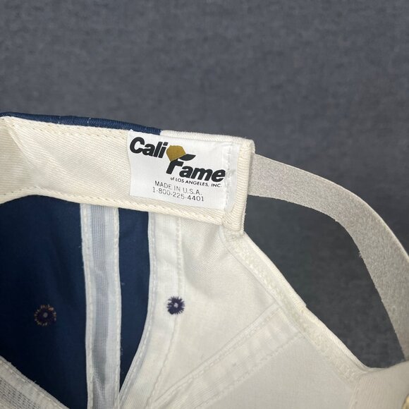Cali-Fame Blue White Duck Woods Pro AM Adjustable Hat Cap Made in USA - Picture 11 of 11